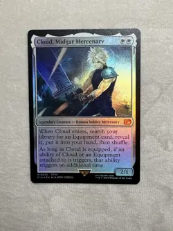 MTG - Cloud, Midgar Mercenary #0010 Foil Final Fantasy NM/M - Image 1