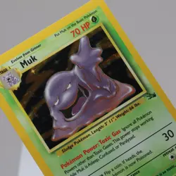 Pokemon TCG - Muk 13/62 Fossil Holo Rare WOTC 1999 - NM Indent - Image 1