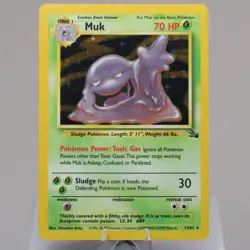 Pokemon TCG - Muk 13/62 Fossil Holo Rare WOTC 1999 - NM Indent - Image 2