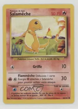 Charmander French Pokemon Base Set #46 1999 - Image 1