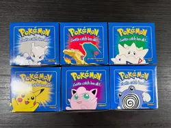 Pokemon 23k Burger King Gold Plated Trading Card Set Of 6 Blue Box Version - Image 1