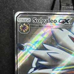 Pokemon TCG Solgaleo GX 143/149 Sun & Moon Full Art Ultra Rare Holo, LP - Image 2