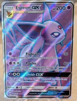 Espeon GX 140/149 Sun & Moon Base Set 2017 Full Art Holo Rare Pokemon Card TCG - Image 1