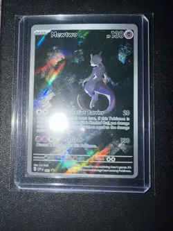 🟣 Mewtwo Pokemon SVP Black Star Promo Illustration Rare IR Holo #052 151 UPC 🟣 - Image 1