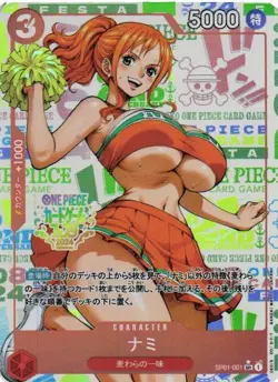 NAMI ONE PIECE Holographic Custom Art Goddess Story Anime Card - Image 1