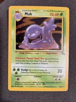 Pokemon TCG MUK Fossil 13/62 Holo Card - Image 1