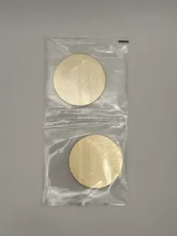 Pokemon TCG Metal Status Coins Burn & Poison Skull Band Aids Gold White - Image 2