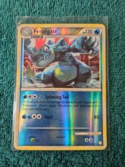 Pokemon TCG. Feraligatr 20/123 HeartGold/SoulSilver Reverse Holo Rare - Image 5