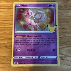 Mew 011/025 Pokemon TCG 25th Anniversary Celebrations Holo Card - Image 1