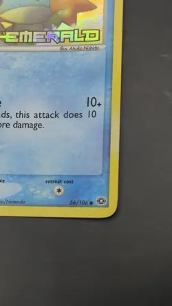 Pokemon Card Mudkip 56/106 ex Emerald Reverse Holo Foil Vintage Rare 2005 MINT - Image 5