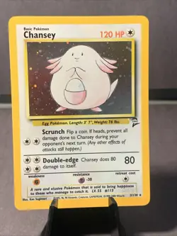 Pokemon TCG Chansey Holo Rare #3/130 Base Set 2 Unlimited VTG WOTC 2000 LP - Image 1