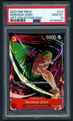 PSA 10 Roronoa Zoro ST01-013 Gift Collection 2023 Promo One Piece Card Game - Image 1