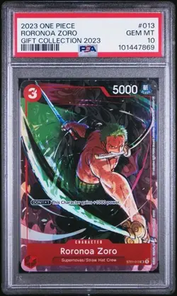 PSA 10 Roronoa Zoro ST01-013 Gift Collection 2023 Promo One Piece Card Game - Image 1
