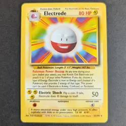 Electrode 21/102 Rare Base Set Pokemon Card 1999 Near Mint Condition - Image 1