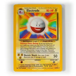 Pokemon - Electrode - Non Holo - 21/102 - Base Set - Rare Card - Image 1