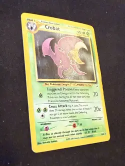 Crobat Rare Holo 4/64 Pokemon Card TCG Damaged - Image 2