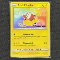 Ash's Pikachu - SM108 - Black Star Promo - Pokemon Card - LP - Image 1