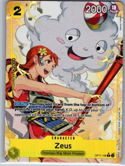 Zeus (Alt Art) OP11-106 English A Fist of Divine Speed - One Piece Card - NM - Image 1