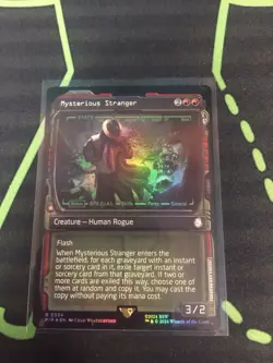 MTG Magic The Gathering Mysterious Stranger Foil Showcase Red Rogue Commander - Image 1