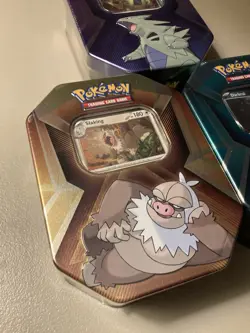 Lot of 3 Pokemon TCG Triple Whammy Tins Tyranitar Slaking Darkrai New Sealed - Image 2