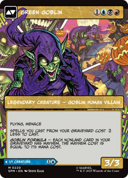 x1 Norman Osborn // Green Goblin SPM Spider-Man MTG 220 M/NM 1x - Image 2