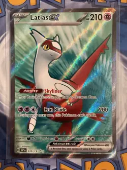 Pokemon TCG Latias EX Surging Sparks Ultra Rare 220/191 Near Mint Condition - Image 3