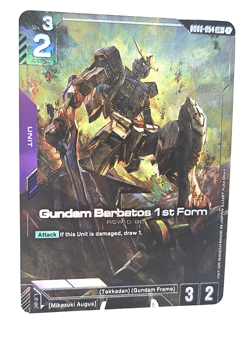 Gundam Card Game Gundam Barbatos 1st Form GD02-054 LR+ English - Dual Impact - Image 1