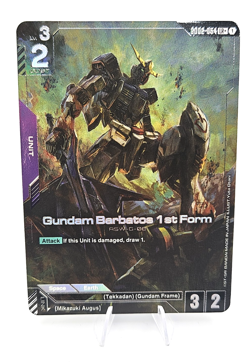 Gundam Card Game Gundam Barbatos 1st Form GD02-054 LR+ English - Dual Impact - Image 2