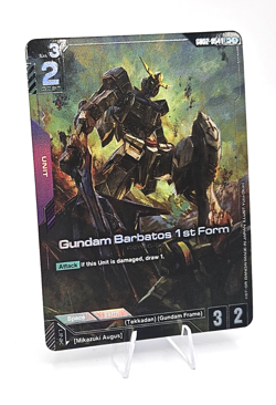 Gundam Card Game Gundam Barbatos 1st Form GD02-054 LR+ English - Dual Impact - Image 3