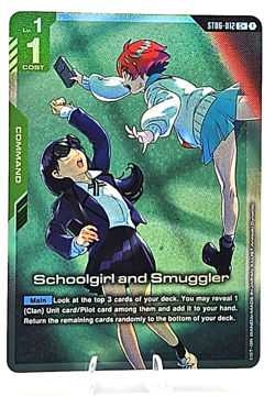 Schoolgirl and Smuggler | ST06-012 | C+ - FOIL - Gundam Card Game Clan Unity - Image 2