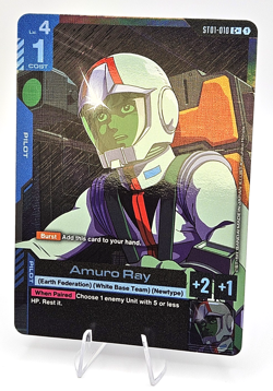 Gundam TCG Amuro Ray Art Foil Card ST01-010 C+ NM/Mint - Image 2