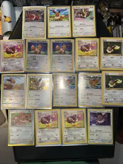 Pokemon Eevee 17 Card Lot Holo-Promo-full Art -Base -rare - Image 1