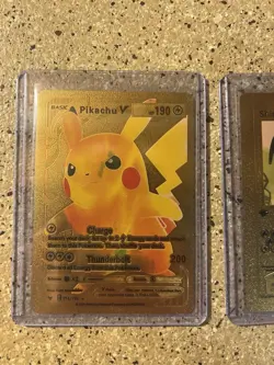 Pokemon Textured Gold Foil, Fan Art Cards (lot Of 3)￼ - Image 2