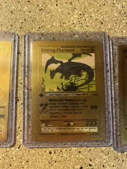 Pokemon Textured Gold Foil, Fan Art Cards (lot Of 3)￼ - Image 3