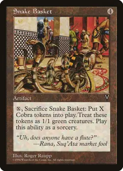 Visions Snake Basket MTG Magic the Gathering NM - Image 1
