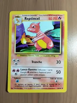 carte pokemon REPTINCEL set de base edition 1 WIZARDS 24/102 - Image 1
