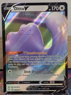DITTO V 050/072 HOLO RARE V SHINING FATES POKEMON NM - Image 1