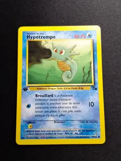 EDITION 1 EXC NM Hypotrempe 49/62 Wizards Fossile Carte Pokemon FR - Image 1