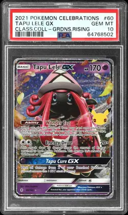 2021 POKEMON CELEBRATIONS CLASSIC COLL #60 TAPU LELE GX PSA 10 - Image 1
