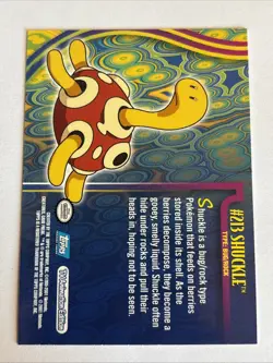 Pokemon Topps Shuckle #213 Johto League Champions Series 1 Vintage (2001) NM - Image 2