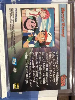 2001 Topps Pokemon Johto League Champions Screen Snaps! SNAP02 Electric Victory! - Image 2