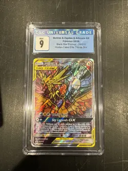 Hidden Fates Moltres Articuno Zapdos GX SM210 Promo CGC 9 Mint - Image 1