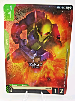 Gundam Card Game ST03 Zeon’s Rush ST03-007 C+ Zaku I Alternate Art Foil - Image 1