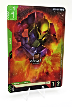 Gundam Card Game ST03 Zeon’s Rush ST03-007 C+ Zaku I Alternate Art Foil - Image 3
