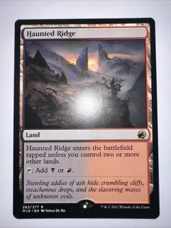 MTG Magic the Gathering Haunted Ridge (263/549) Innistrad Midnight Hunt NM - Image 1