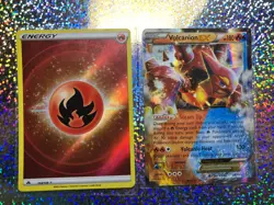 2016 Pokemon TCG XY Steam Siege Rare Holo EX 26/114 Volcanion EX - Image 1