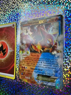 2016 Pokemon TCG XY Steam Siege Rare Holo EX 26/114 Volcanion EX - Image 3