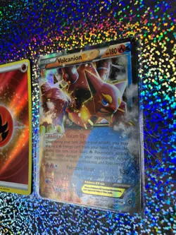 2016 Pokemon TCG XY Steam Siege Rare Holo EX 26/114 Volcanion EX - Image 4