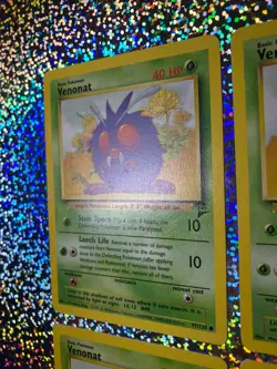Pokemon TCG Regular Non-Holo: Base Set 2 97/130 Venonat; 002/195 Venomoth - Image 5