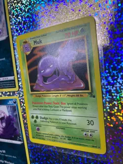 1999 Pokemon TCG Unlimited Fossil Rare Regular 28/62 Muk - Image 3
